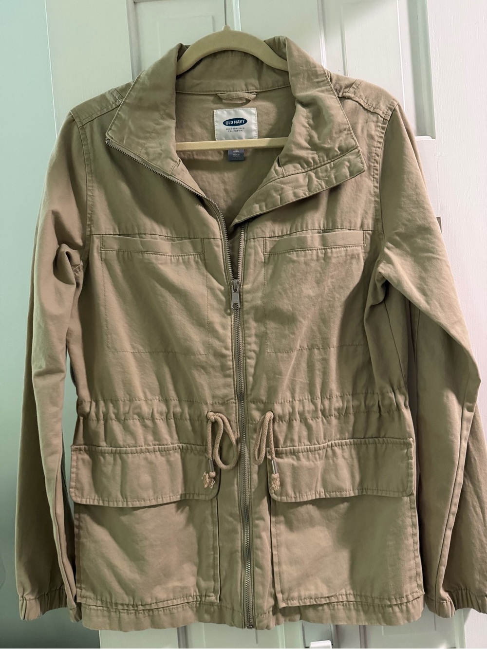 Old Navy Women's Tan Drawstring Utility Jacket